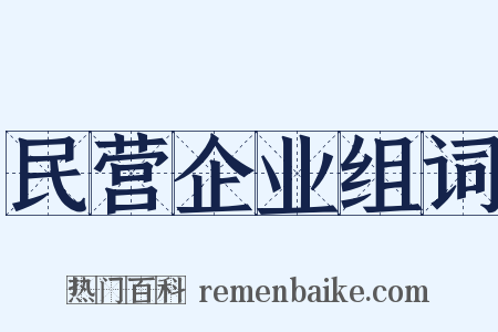 民营企业组词是什么意思的图片